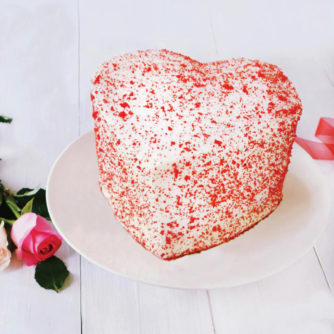 Red Velvet Heart Cake
